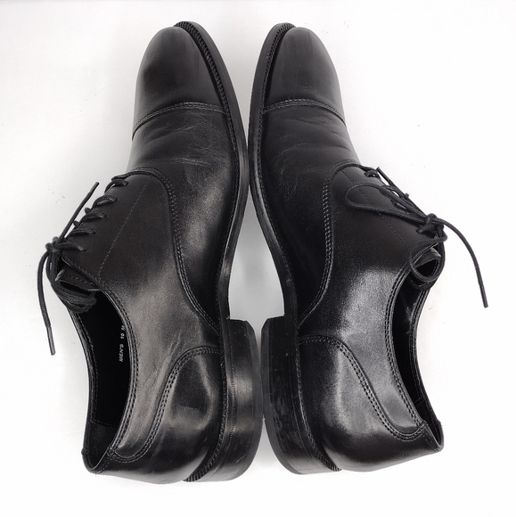 Cole Haan Men's Black Leather Lace-Up Cap Toe Dress Oxford - Picture 4 of 13